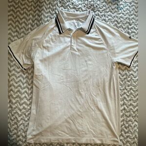 White Polo with Black Trimming